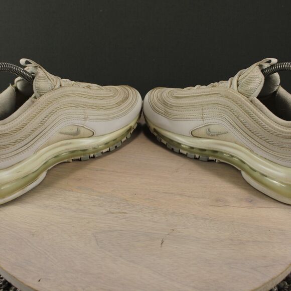 Nike Air Max 97 Womens 8 White Beige Leather Mesh Athletic Sneakers - Picture 8 of 11